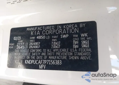2023 Kia Sportage Lx from USA, damaged, VIN KNDPUCAF7P7156383